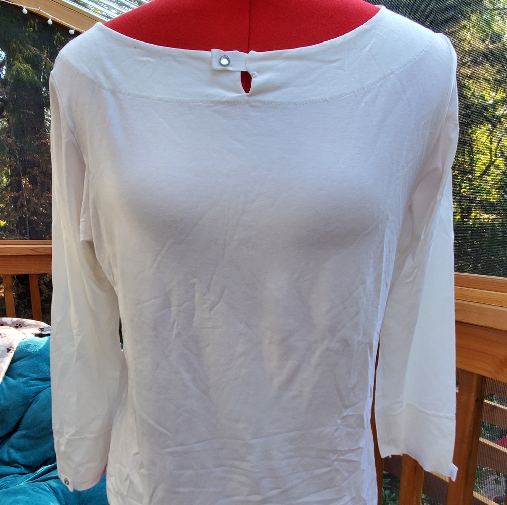 Italian white Top Size Small